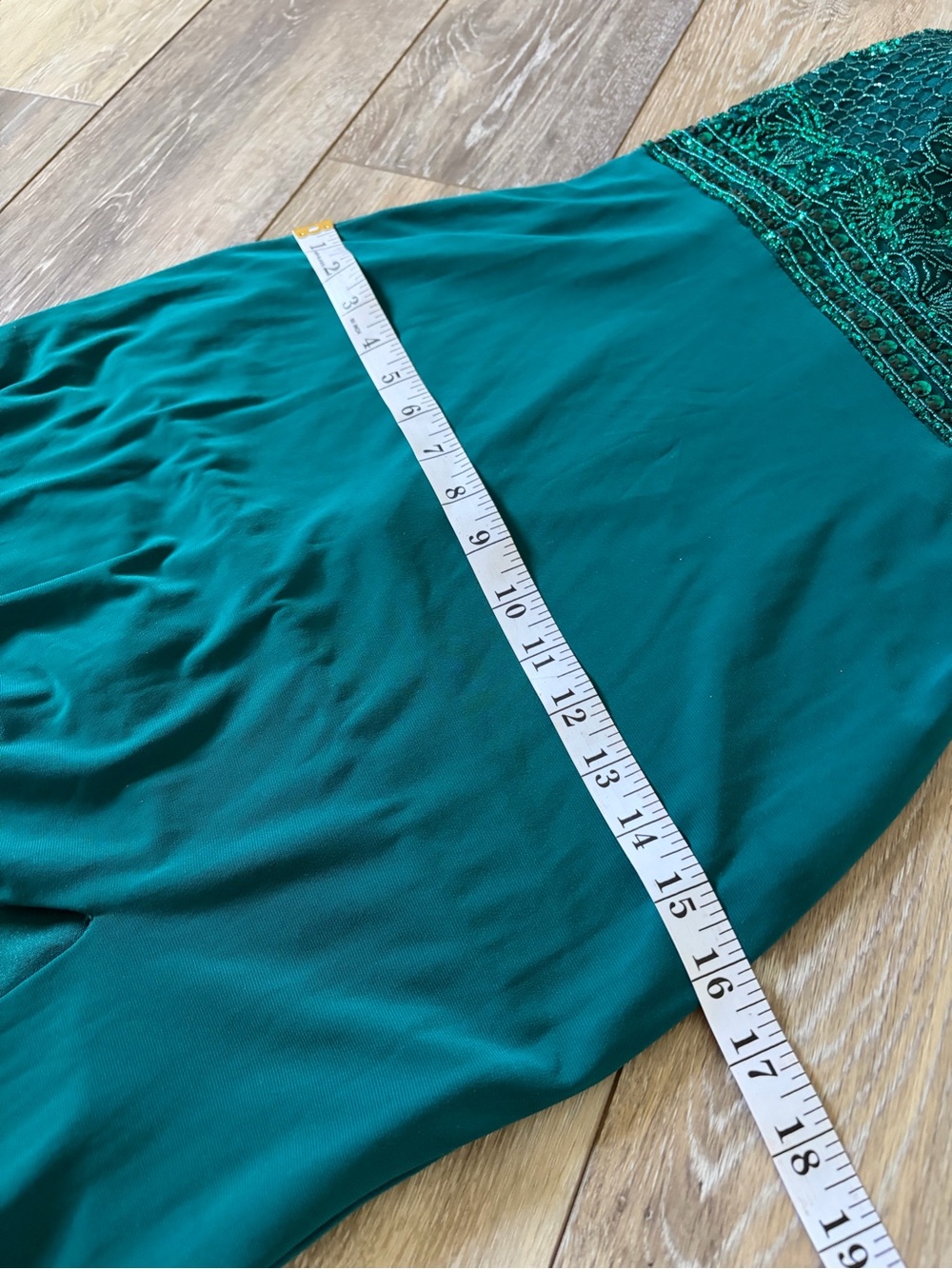 Sherri Hill Teal Beaded Halter Prom Gown with Side Slit - Picture 13 of 15